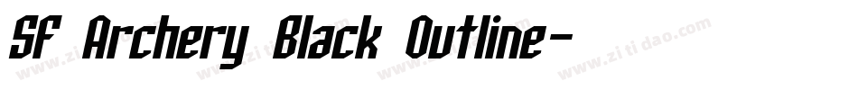 SF Archery Black Outline字体转换